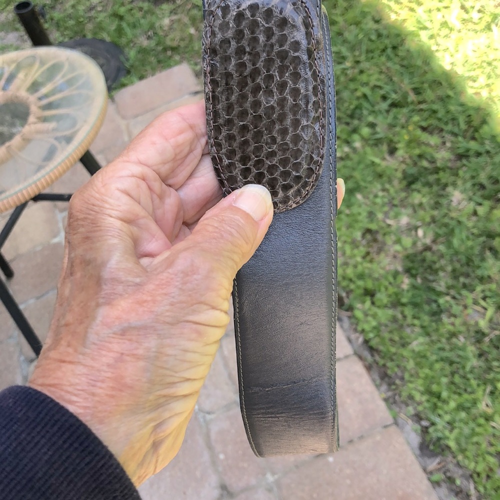 Christian Dior Leather Women's Belt,grey. Size M/L, Genuine Leather.Estate sale